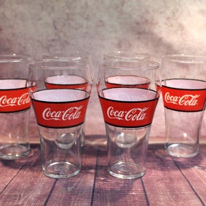 Vintage Set of 6 Coko Cola Glasses      B60