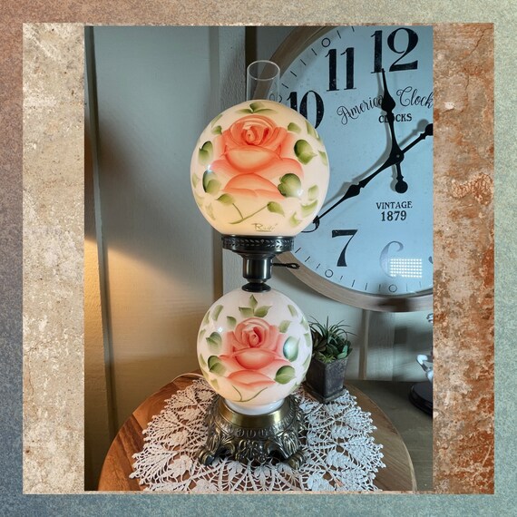 Vintage Medium Handpainted Gone With the Wind Lamp Etsy