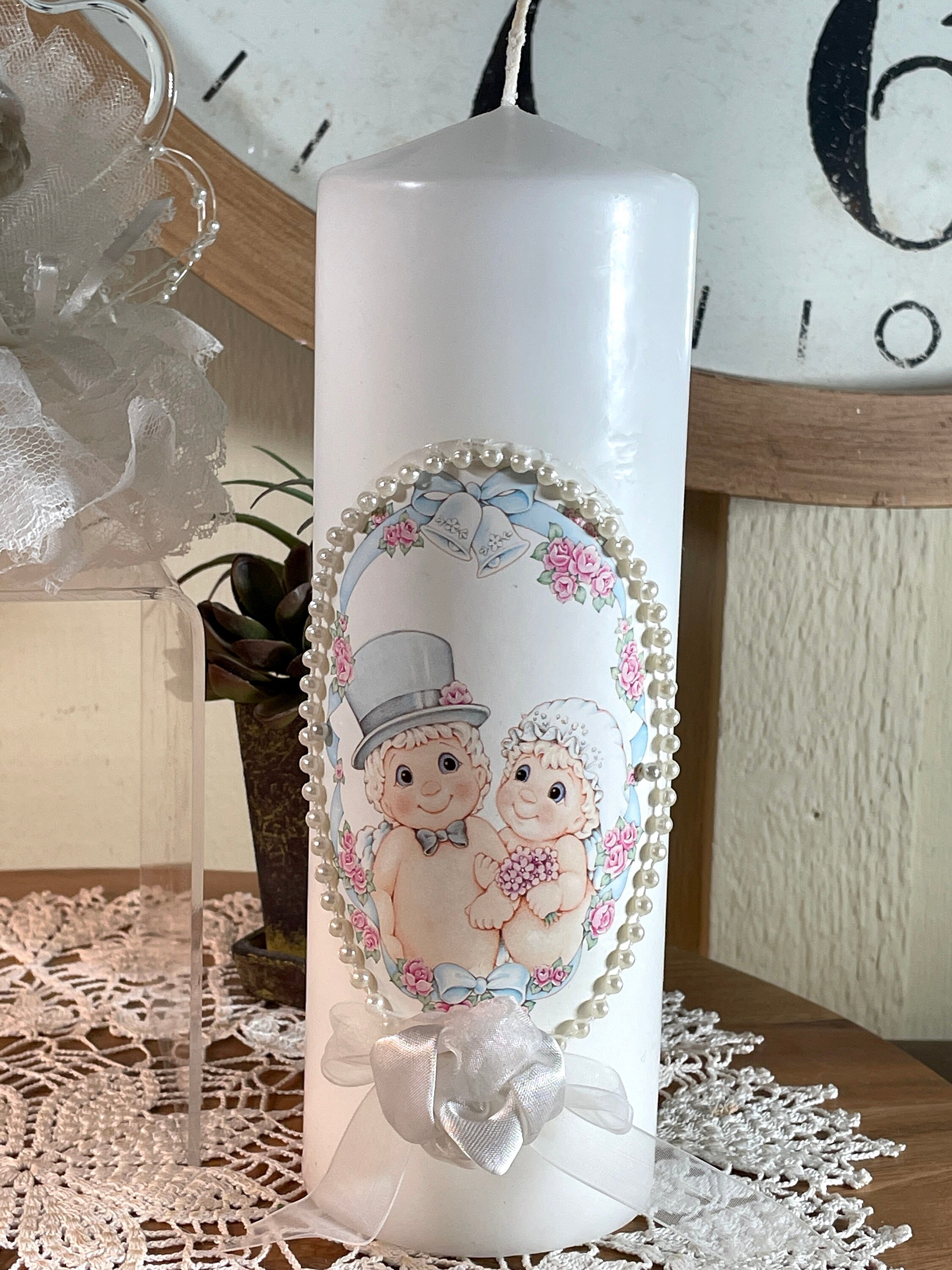 スイートピー❣️エンゼルウエディング❣️ Dreamsicles Wedding 6 Pc. Set, 2 Wedding Cake Toppers. 1
