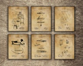 Vintage Hunting House Decor, Kitchen Wall Decor, Hunter Gift, Hunter Poster, Hunting Set of 6 Designs - INSTANT DOWNLOAD -