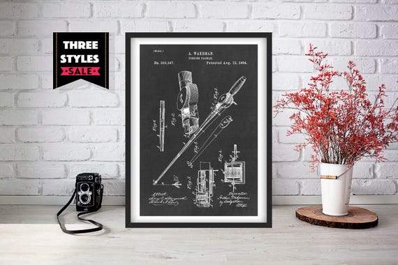 Fathers Day Gift, Fishing Tackle Poster, Fishing Rod Patent, Fishing Rod  Print, Fishing Rod Art INSTANT DOWNLOAD 