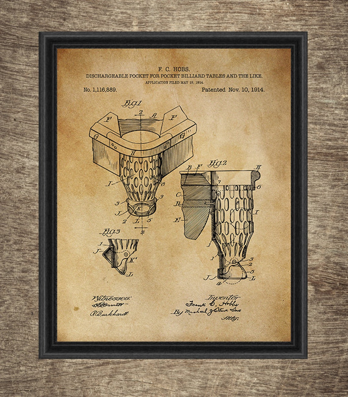 Vintage Billiard Patent Group of 6 Vintage Billiard Etsy