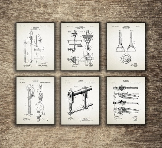 Plumber Printable Wrench Print Plumber Tools Printable Pipe | Etsy