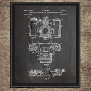 Photoapparat mit Gekuppeltem Belichtungsmesser Patent-Poster | Kamera Kunst | Fotografie Geschenk | Foto Dekor | Fotografie SOFORT DOWNLOAD