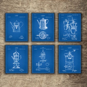 Projeto da máquina de fazer café, urna de café, cafeteira, moinho de café, decoração de café, conjunto de 6 plantas - DOWNLOAD INSTANTÂNEO -