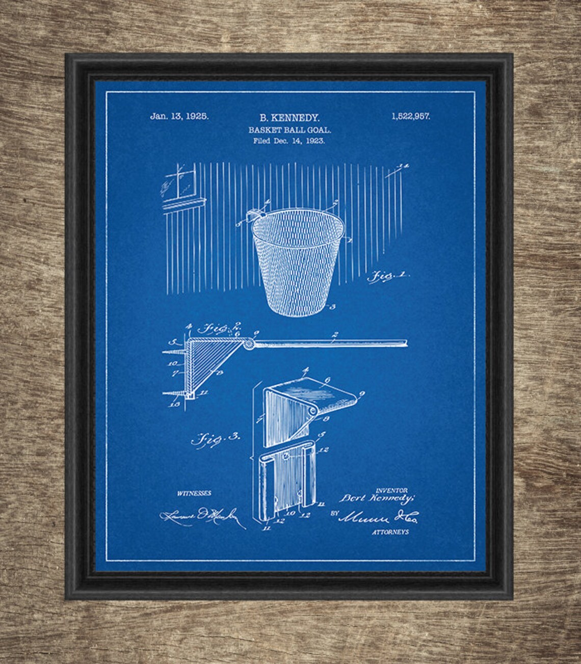 Basketball Blueprint Set of 6 Patents Basketball Printable | Etsy