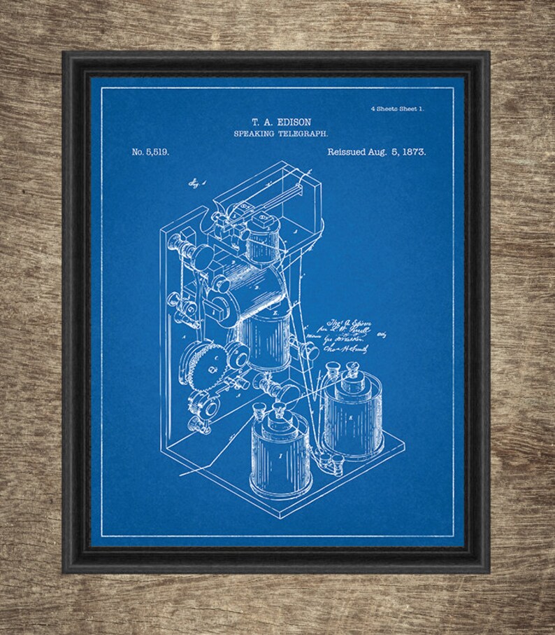 Telegraph Blueprint Telegraph Wall Decor Telegraph Etsy