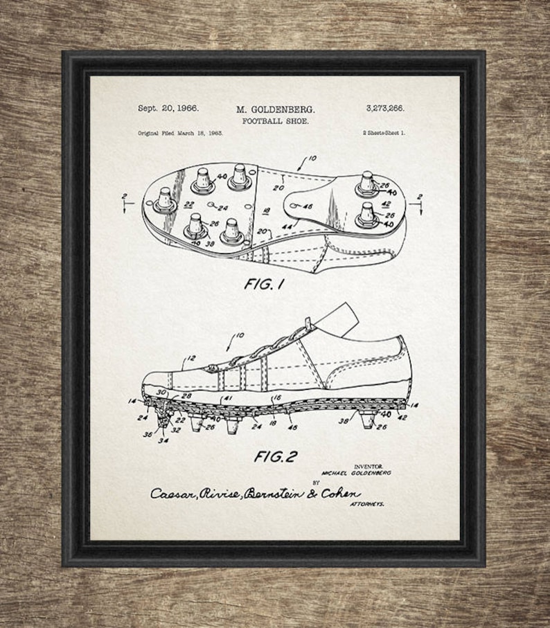 Football Set of 4 Prints INSTANT DOWNLOAD Football Patent American Football Print Football Printable Football Gift Idea Football Poster
