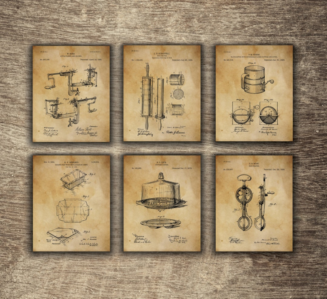 Vintage Cooking Decor, Kitchen Wall Art, Vintage Dining Room Decor