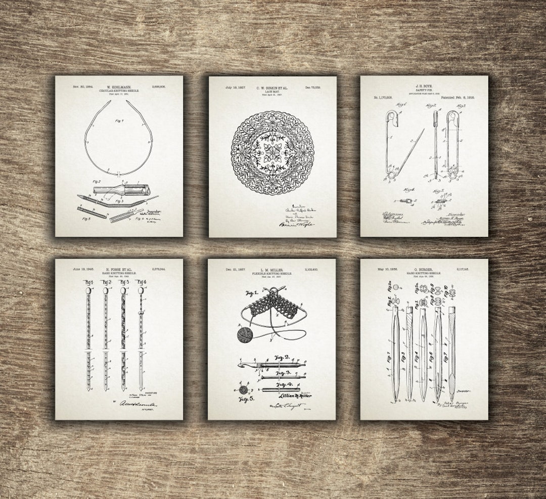 Knitting Needle Patent Knitting Art Knitting Gift Ideas Etsy