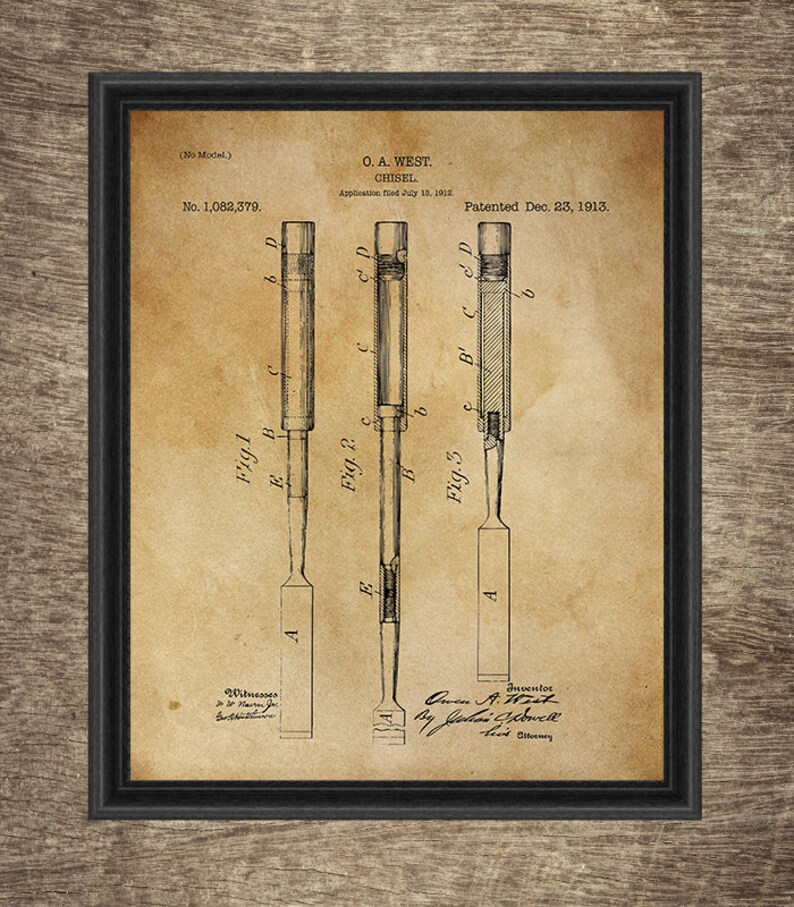 Vintage Carpenter Tools Patent Print Woodworking Gift Idea - Etsy
