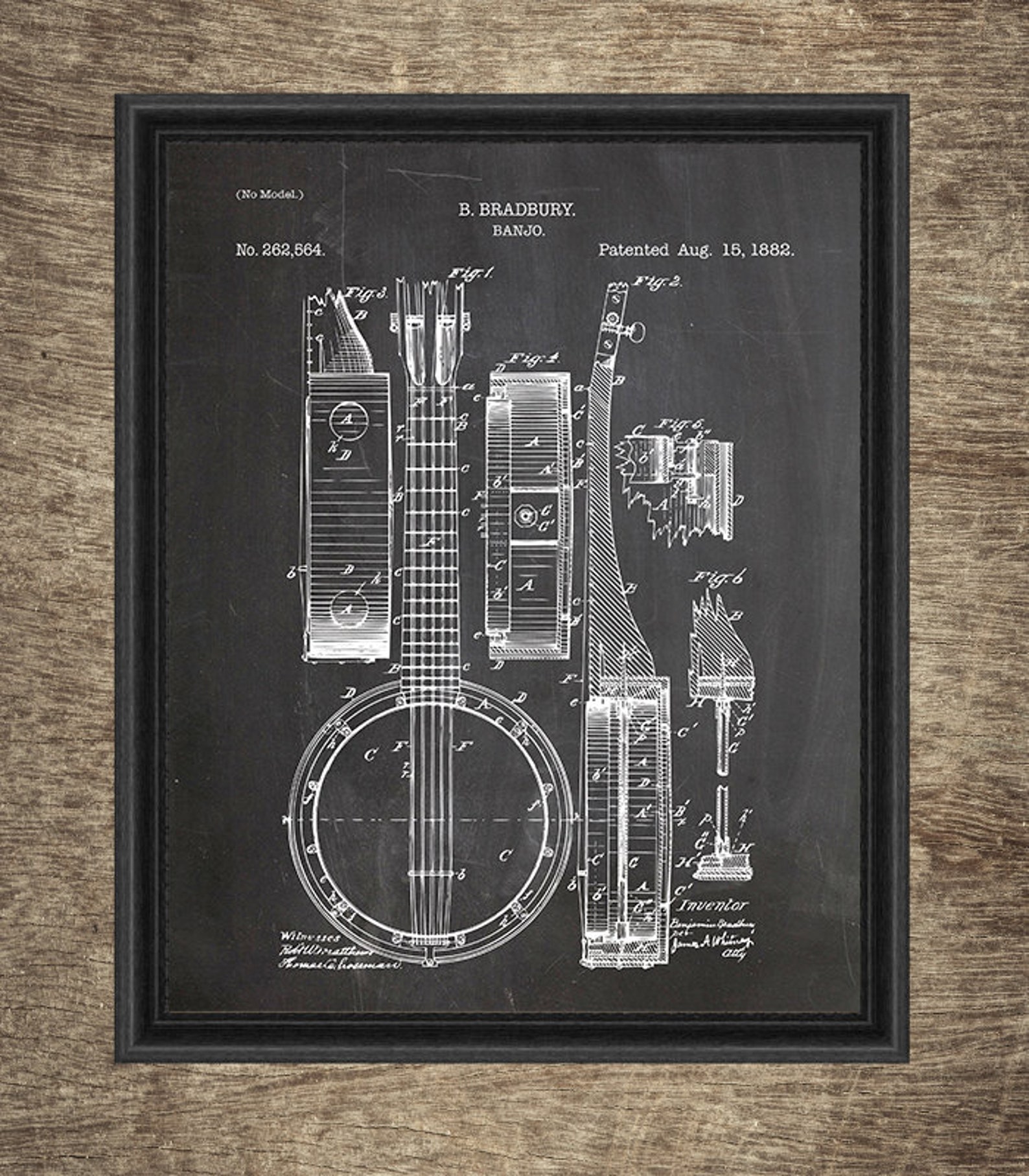 Banjo Set of 6 Prints Banjo Wall Decor Banjo Poster Banjo Etsy