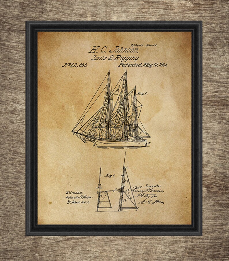 Vintage Nautical Decor Set of 6 Designs Vintage Nautical Art Etsy