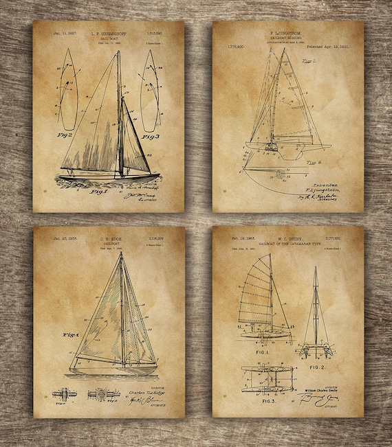 Vintage Nautical Decor, Nautical Printable, Sailing Printable