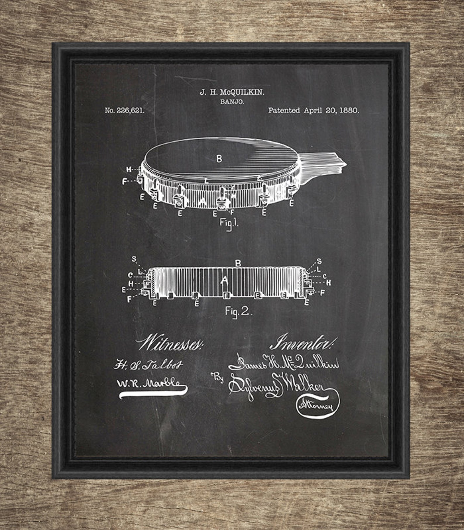 Banjo Set of 6 Prints Banjo Wall Decor Banjo Poster Banjo Etsy