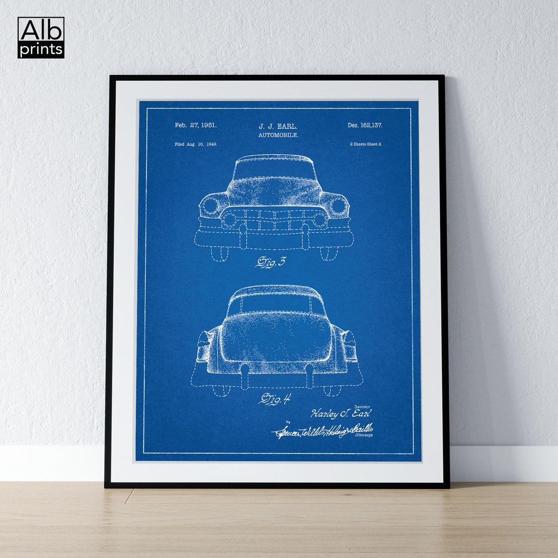 Vehicles Blueprint Patent Car Wall Art Boys Wall Art Poster | Etsy