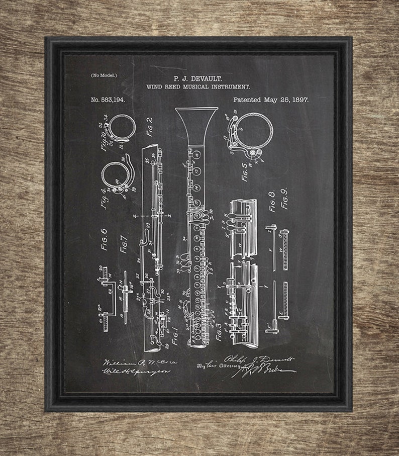 Set of 6 Music Art Posters Vintage Music Patent Music Art Etsy