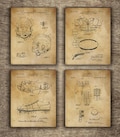 Vintage Football Patent, Vintage Football Print, Vintage Football Printable, Vintage Football Set of 4 Prints INSTANT DOWNLOAD product logo