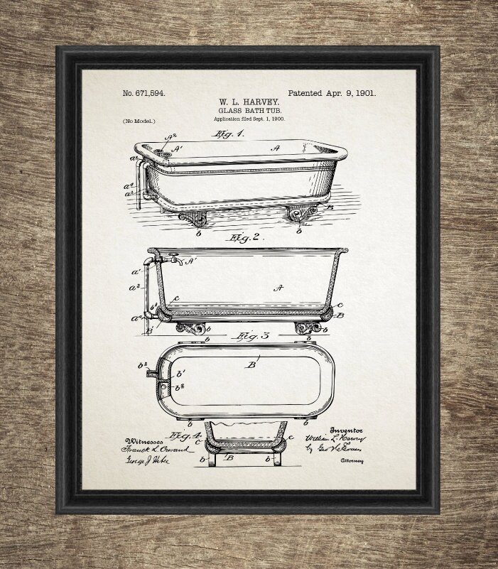 Bathroom Patent Printable Toilet Art Decor Water Closet | Etsy