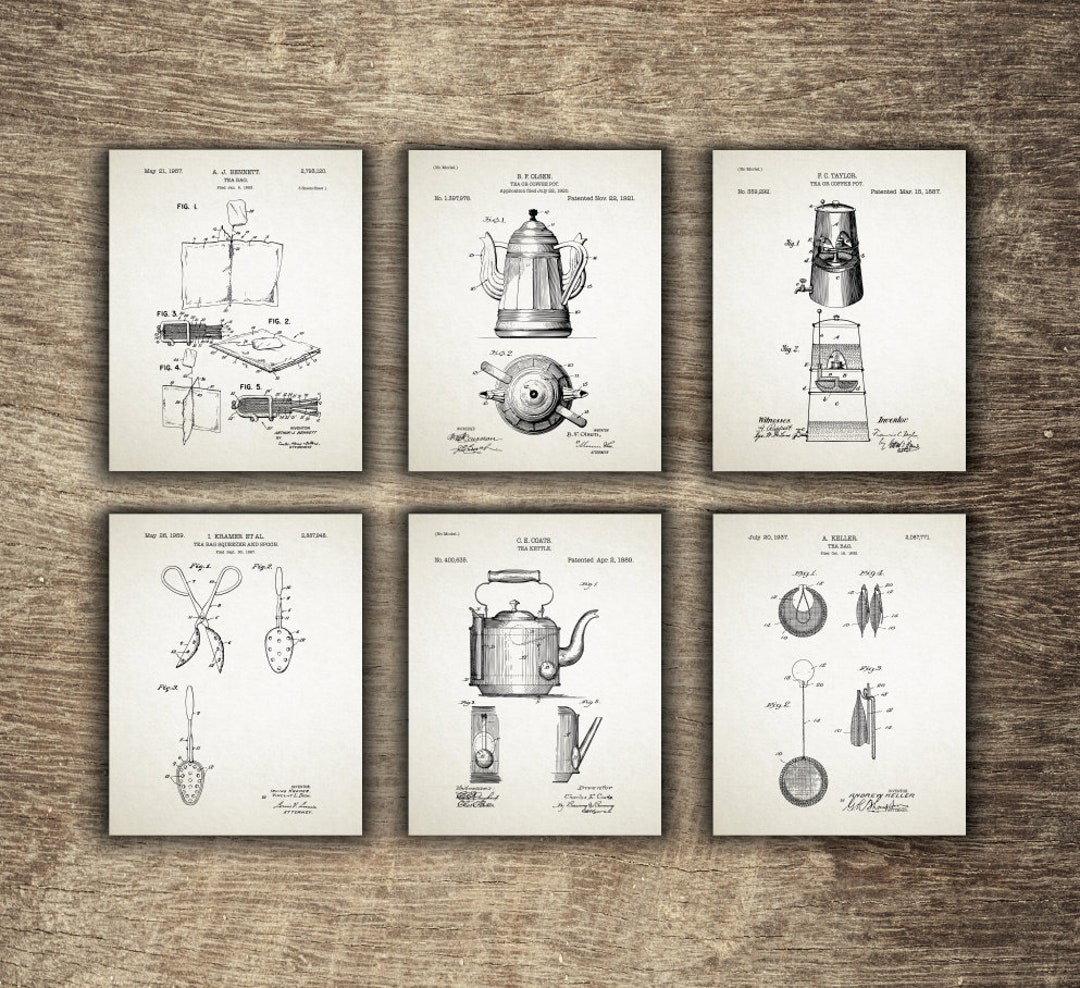 Tea Wall Decor, Tea Room Decor, Kitchen Wall Art, Cafe Wall Art, Tea