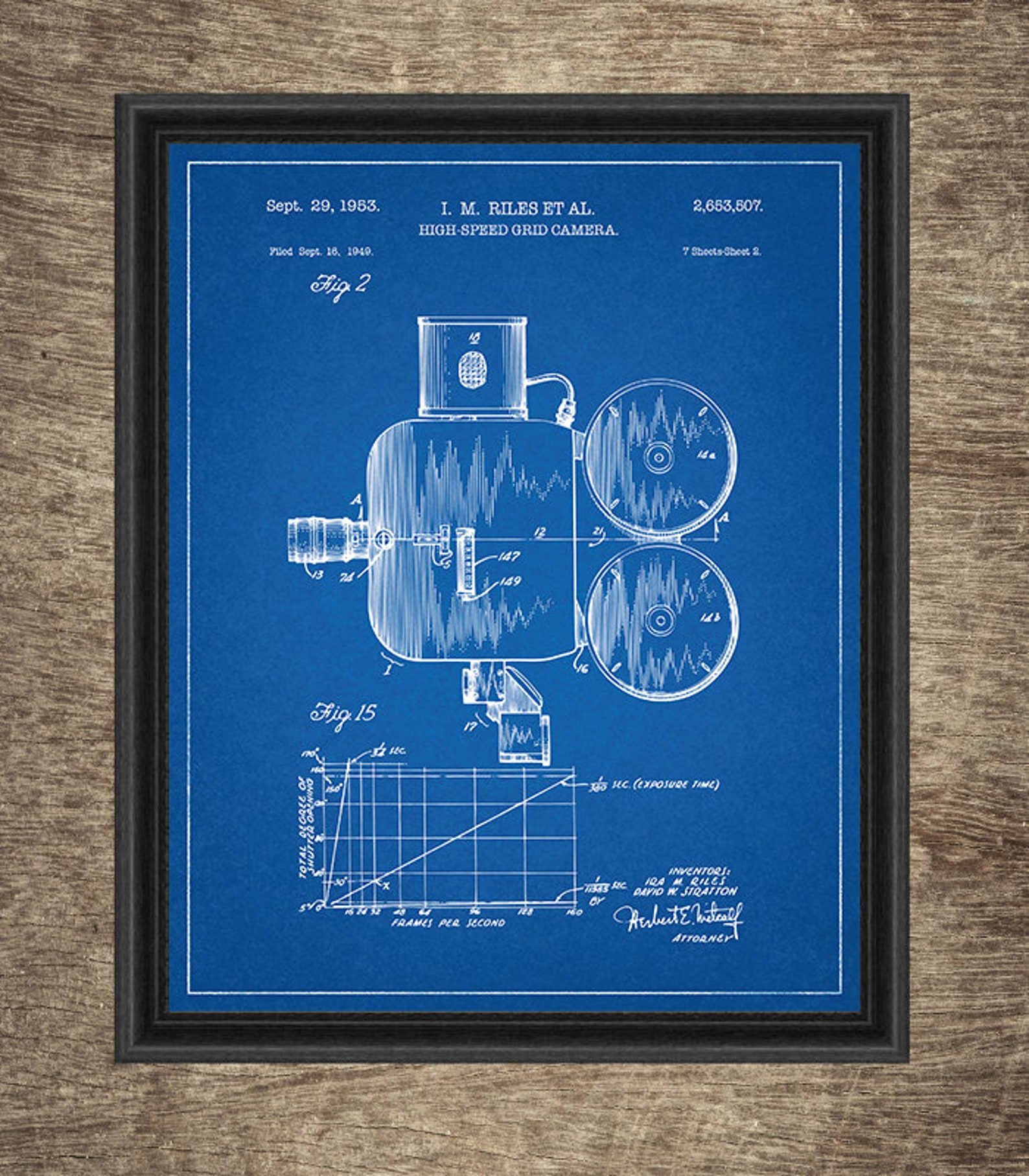 Motion Picture Camera Set Of 6 Blueprints Cinema Poster Etsy