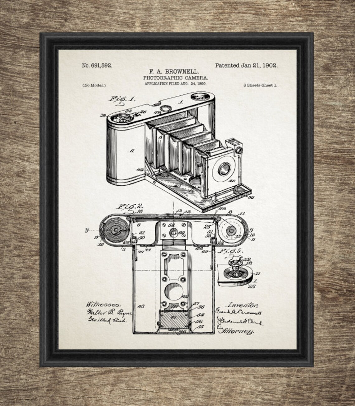 Camera Wall Decor Set of 3 Designs Camera Patent Poster Etsy