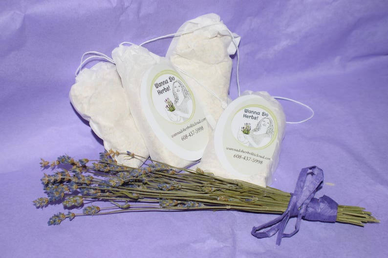 Lavender Bath Tea, Single Use Bags 4-pack image 1