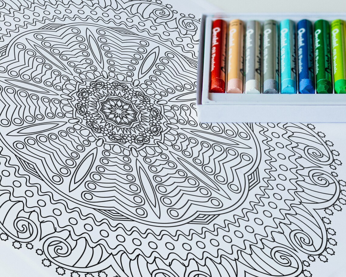 Adult Coloring Book PDF Adult Mandala Coloring Book – 100 Printable ...