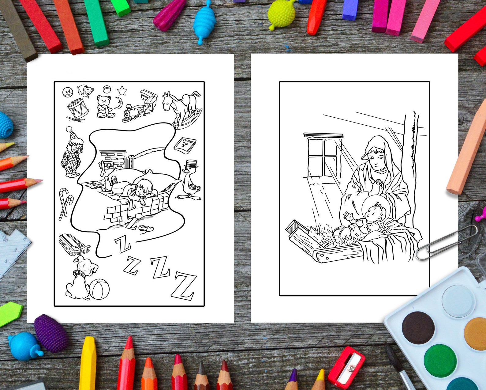 Christmas Coloring Book PDF – 50 Printable Christmas Coloring Pages for ...