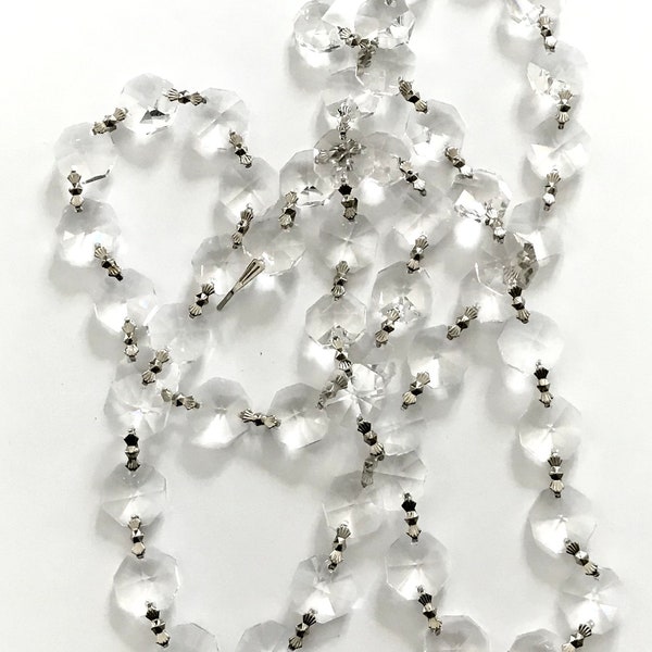 Asfour Crystal Chains Chrome/Silver-1 meter long 1080-14