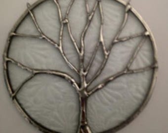 Atrapasueños de vidrieras con forma de árbol de la vida de 6 pulgadas