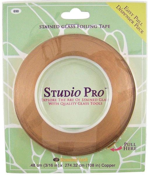 3/16-Inch Black Back Copper Foil Tape For Stained Glass – 36 Yards, High Tensile, Solder-Ready