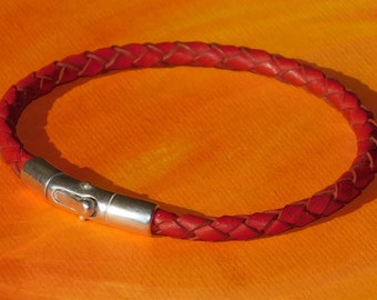 Para Hombre//Damas 4mm Turquesa Pulsera de cuero y plata esterlina por Lyme Bahía Arte
