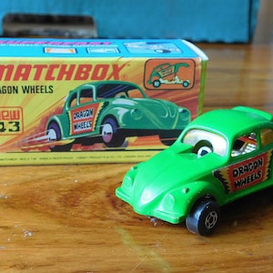 Matchbox Superfast No. 43 -Dragon Wheels Volkswagen Beetle in Original Box.