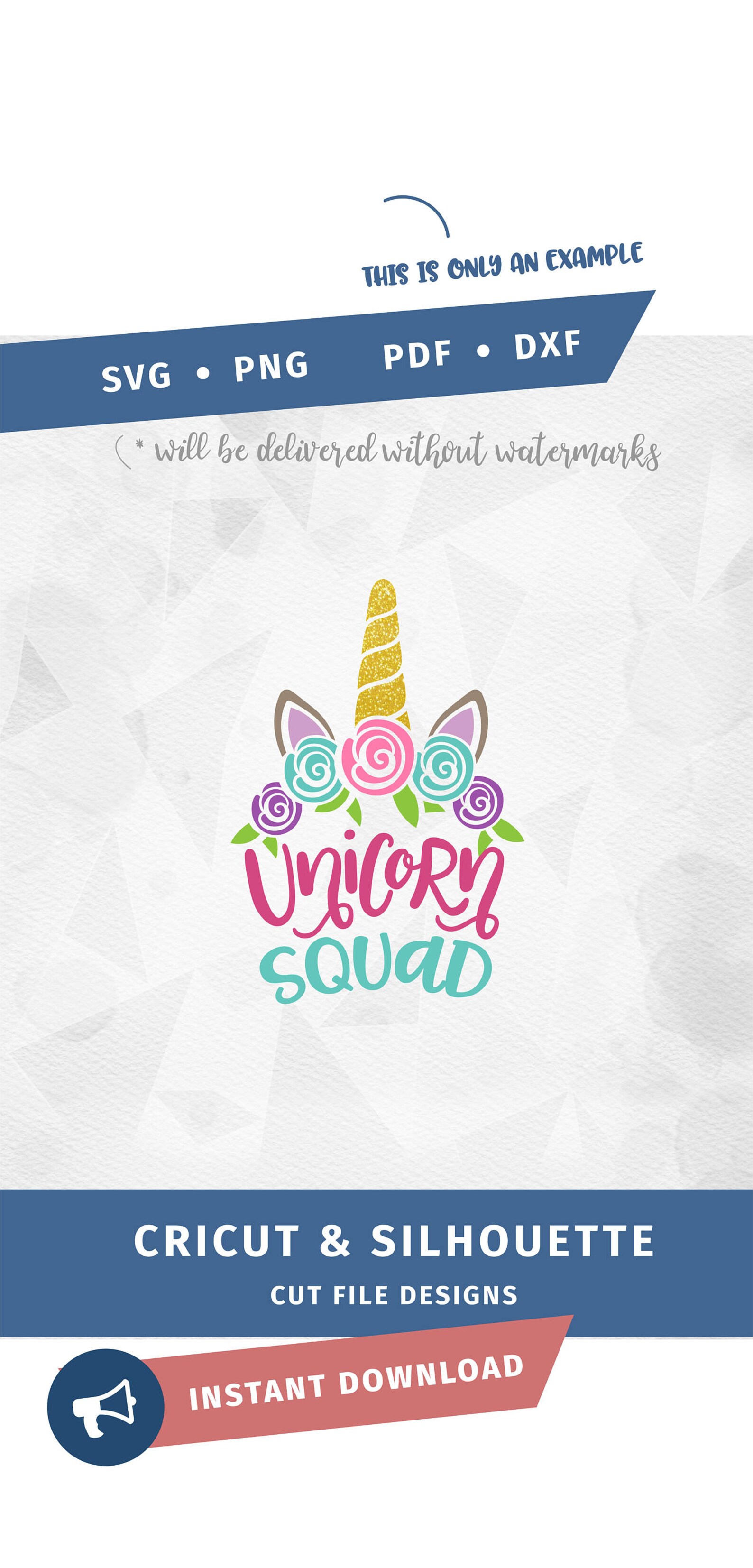 Download Unicorn Squad SVG Birthday Squad SVG Unicorn Face SVG | Etsy
