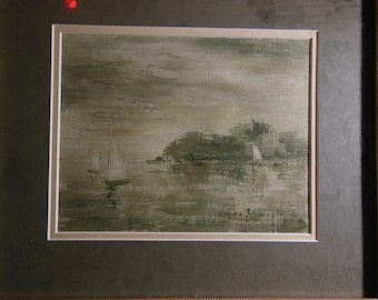 Listed Artist Alvina Thomas (Wisconsin) Artist Impressionist Maritime Painting