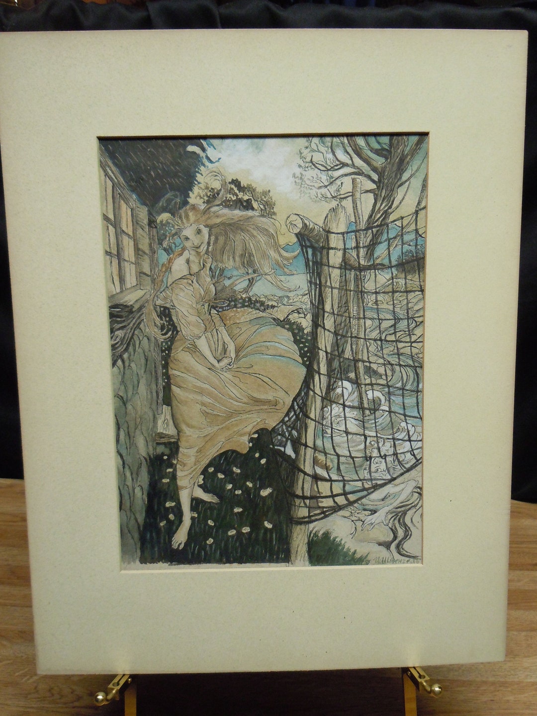 Vintage Surrealist Pen and Ink With Wash Unidentified Artist Signed - Etsy