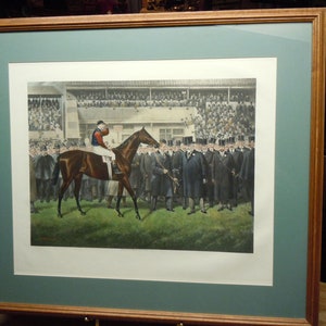 Antique Horse Racing Engraving Dated 1909 London A. Charell