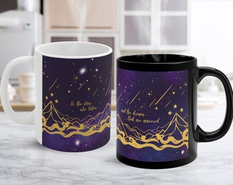 A Court of Thorns and Roses ACOTAR Mug, acotar merch sarah j maas to the stars who listen and the dreams that are answered bookish merch