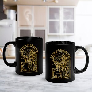 ACOTAR Feyre Archeron Black Mug, ACOMAF Coffee Mug 11oz, Bookish Camping Mug 12oz, Officially Licensed Sarah J. Maas Merchandise, Velaris