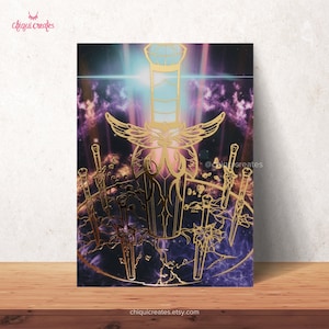 FFXIV Paladin Blade of Valor Foil Art Print - Final Fantasy XIV Endwalker Poster