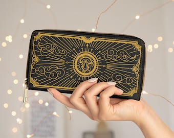 FFXIV Azem Crystal Wallet: Final Fantasy 14 Faux Leather Zip Purse