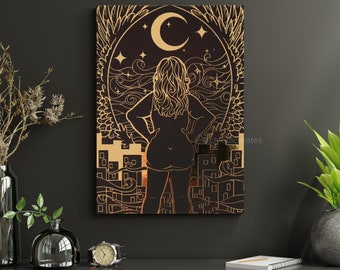 Crescent City Bryce Quinlan Gold Foil Print, Officially Licensed House of Earth and Blood Art, Sarah J. Maas bookish merch romantasy HOEAB