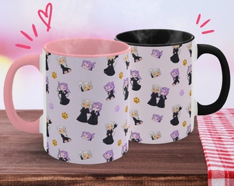 Hythlodaeus and Emet-Selch FFXIV Mug, FFXIV Hythlodaeus Final Fantasy XIV Coffee Cup, FF14 Final Fantasy 14 Mug Gifts for Rpg Gamers