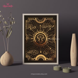 FFXIV Azem Gold Foil Poster: Final Fantasy XIV Wall Decor