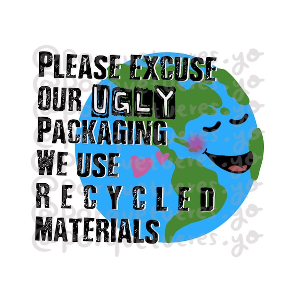 Eco Friendly Packaging Sticker DIGITAL DOWNLOAD ONLY