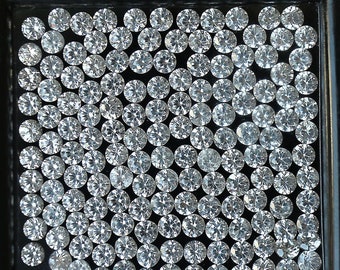 2.5 MM Topaze Blanche Naturelle Ronde Taillée Vrac Gemstone Lot, AAA+ Qualité