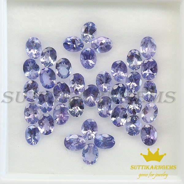 4x3 MM Natural Tanzanite (3A) Oval Shape Loose Gemstone Lot , Natural Gemstones