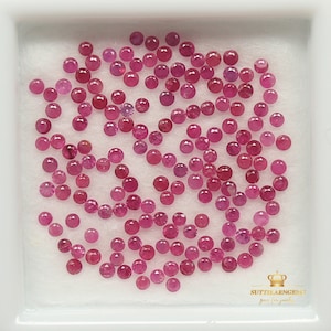 1.2 MM Natürliche Rot Rubin Runde Diamant Schnitt Lose Edelstein Lot