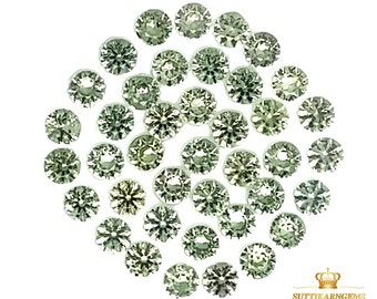 2.8 MM Round Diamond Cut Natural Green Sapphire Loose Gemstone